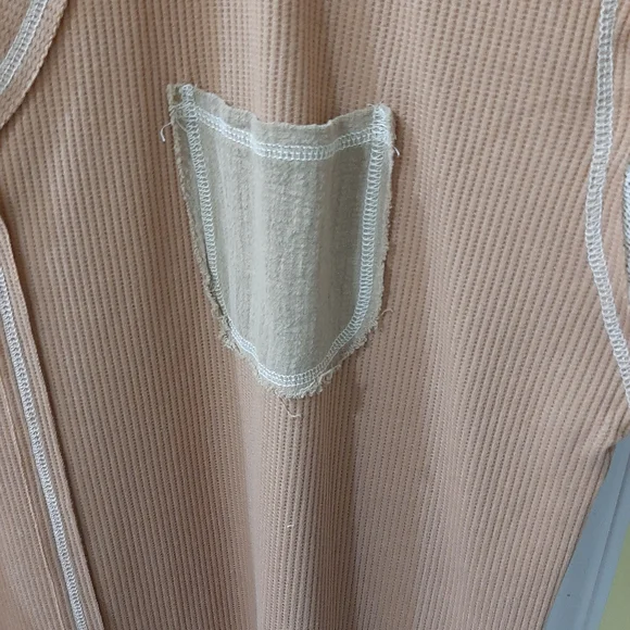 POL Tan and Cream Lace Sleeve Top - Picture 5 of 5